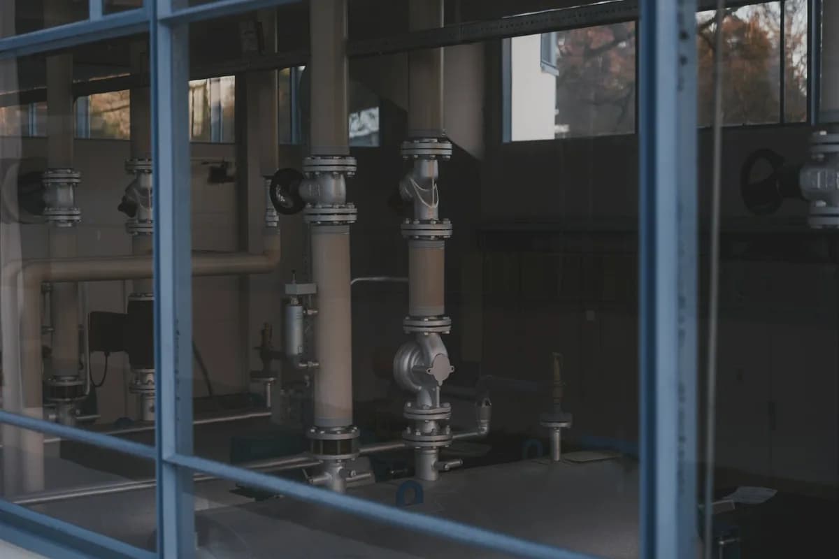 piping installation in a professional marine or industrial environment